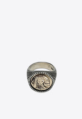 Nove25 Native Skull Coin Signet Ring ANE00377BR/1_NOV25-AR