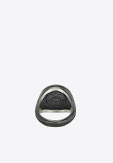 Nove25 Geometric Frieze Signet Ring ANE00381BR/1_NOV25-BR