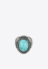 Nove25 Lotus Turquoise Chevalier Ring ANE00385BR/1_NOV25-AU