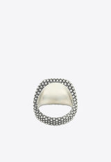 Nove25 Onyx Stone Square Chevalier Ring ANEPQ073BR/1_NOV25-ON