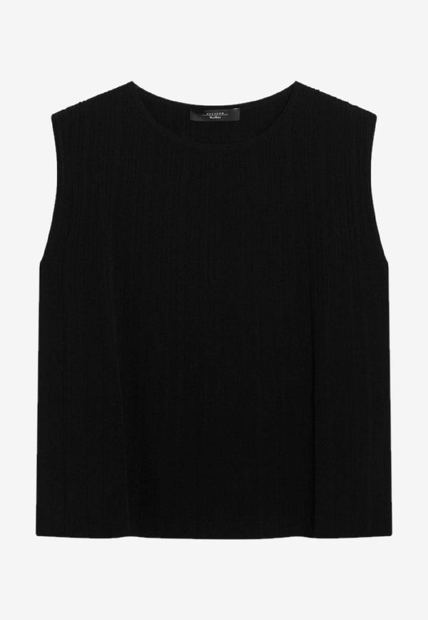 Weekend Max Mara Antiope Plisse Knit Tank Top Black ANTIOPECO/R_MAXMW-007