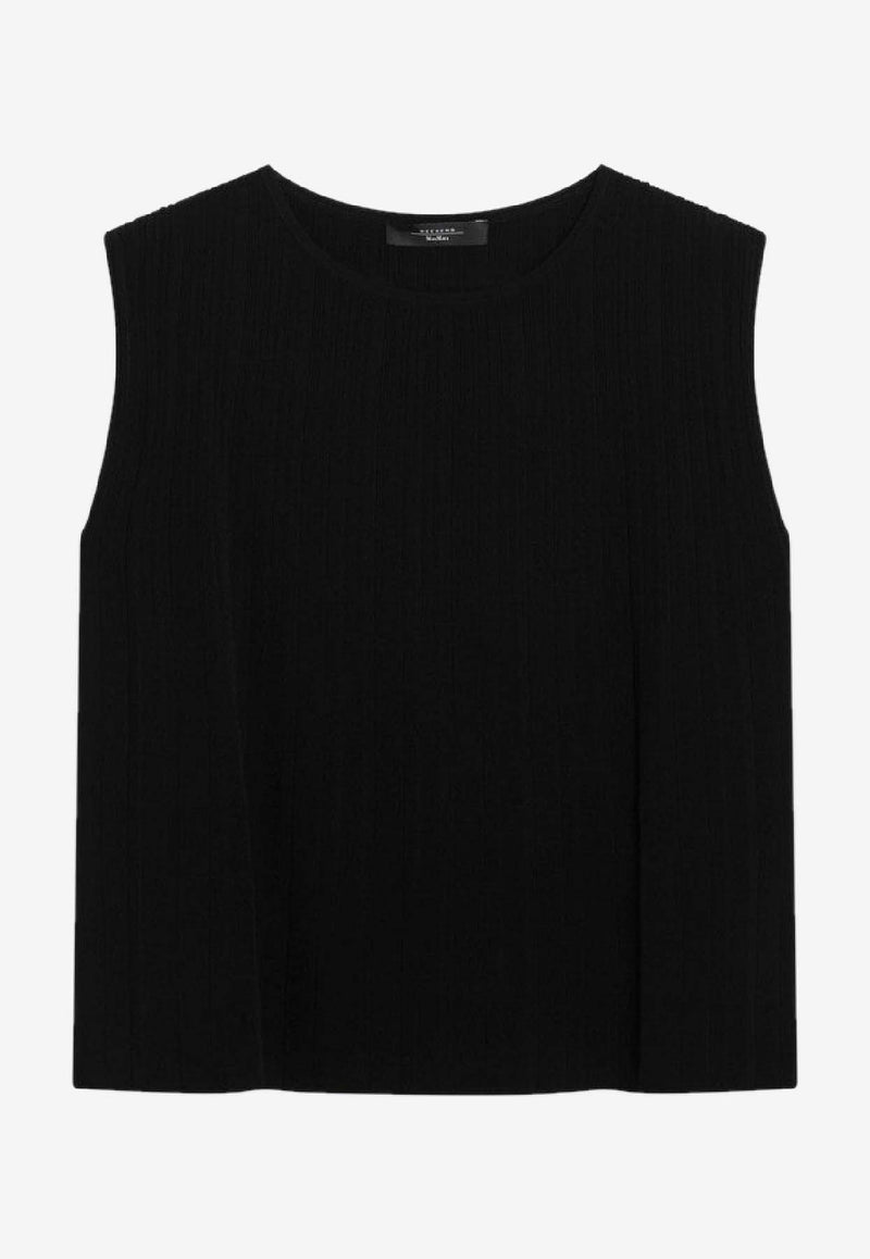 Weekend Max Mara Antiope Plisse Knit Tank Top Black ANTIOPECO/R_MAXMW-007