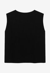 Weekend Max Mara Antiope Plisse Knit Tank Top Black ANTIOPECO/R_MAXMW-007