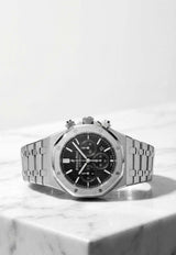 Audemars Piguet Chronograph Royal Oak 41mm Stainless Steel Watch Black APCRO41SSW_TH