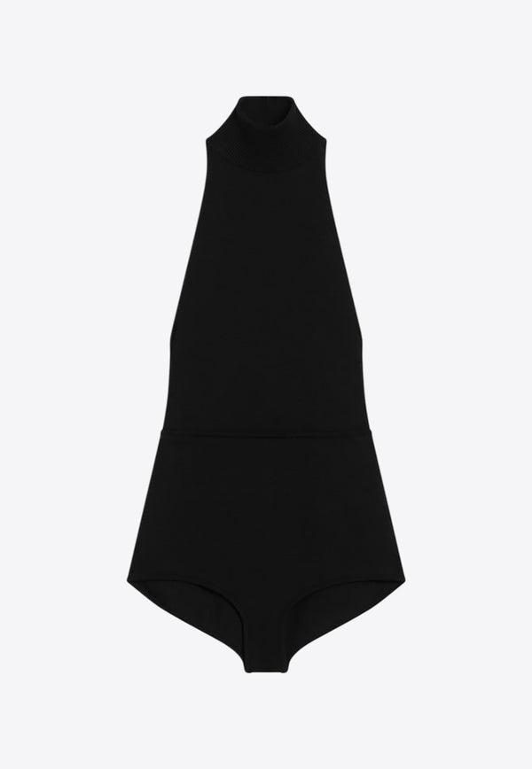 Max Mara Apogeo Turtleneck Viscose Bodysuit Black APOGEO1234CO/Q_MAXM-012