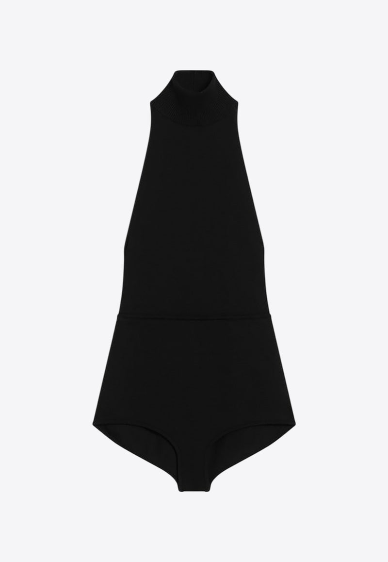 Max Mara Apogeo Turtleneck Viscose Bodysuit Black APOGEO1234CO/Q_MAXM-012