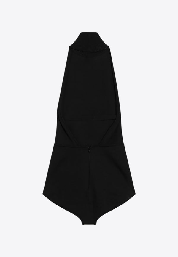 Max Mara Apogeo Turtleneck Viscose Bodysuit Black APOGEO1234CO/Q_MAXM-012