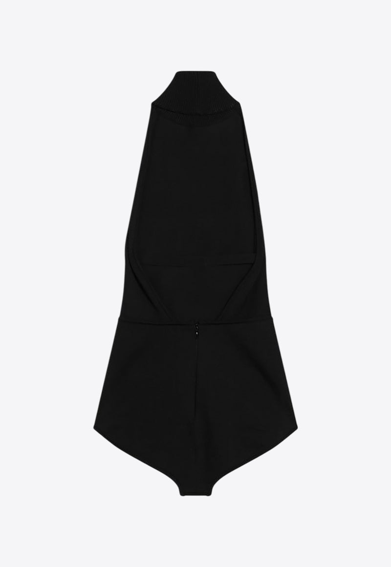 Max Mara Apogeo Turtleneck Viscose Bodysuit Black APOGEO1234CO/Q_MAXM-012