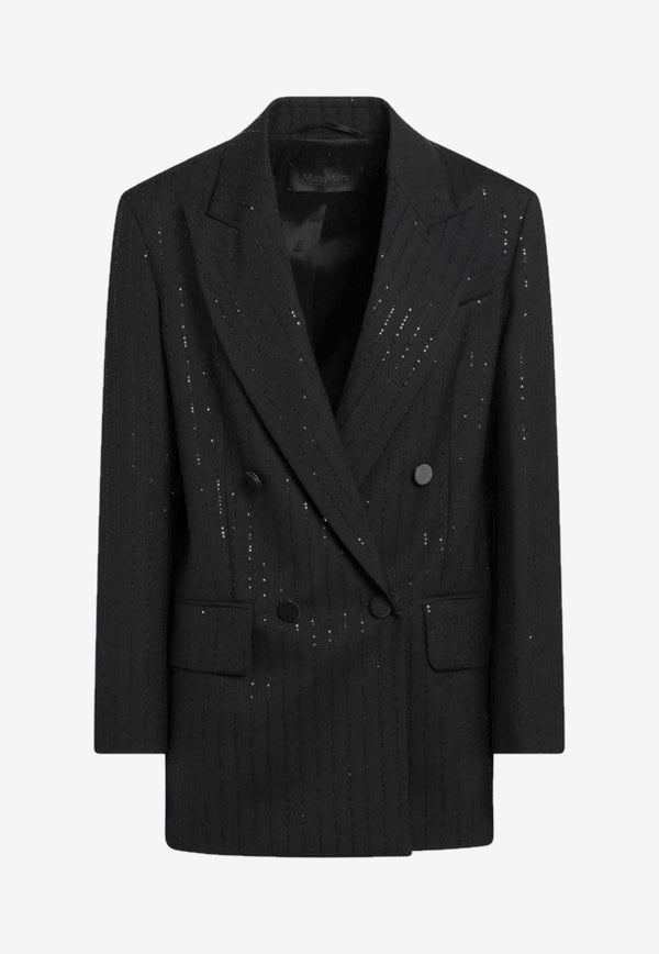 Max Mara Pianoforte Appia Double-Breasted Wool Blazer Black APPIAWO/R_MAXMP-001