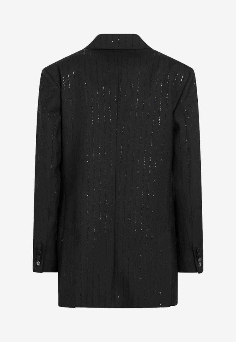 Max Mara Pianoforte Appia Double-Breasted Wool Blazer Black APPIAWO/R_MAXMP-001