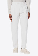 Santaniello Straight-Leg Corduroy Pants White ARECHIDS3421/P_SANTA-01