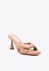 Aquazzura Amore 75 Mules in Nappa Leather AREMIDM0-NAPPWP POWDER PINK