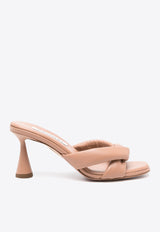 Aquazzura Amore 75 Mules in Nappa Leather AREMIDM0-NAPPWP POWDER PINK