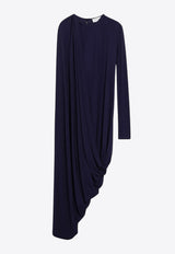 Sportmax Ariete Draped Asymmetric Dress  Purple ARIETE1234CO/R_SPORM-001
