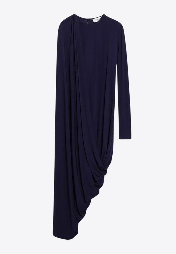 Sportmax Ariete Draped Asymmetric Dress  Purple ARIETE1234CO/R_SPORM-001