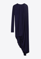 Sportmax Ariete Draped Asymmetric Dress  Purple ARIETE1234CO/R_SPORM-001