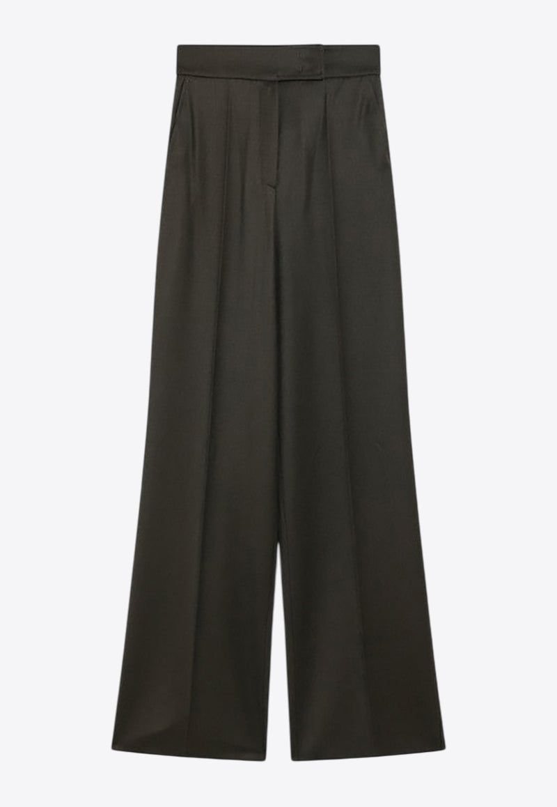 Max Mara Arturo Wool Wide-Leg Pants Green ARTURO1234WO/R_MAXM-009