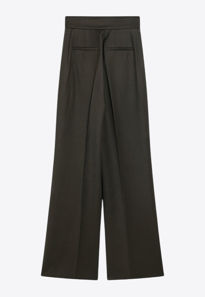 Max Mara Arturo Wool Wide-Leg Pants Green ARTURO1234WO/R_MAXM-009
