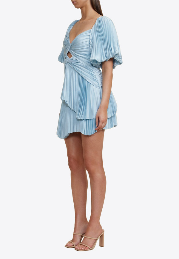Acler Bassett Pleated Mini Dress AS2310025D-CELESTEBLUEBLUE