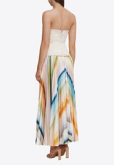 Acler Avonlea Strapless Pleated Maxi Dress AS2310094D-PRT-WATERCOLOURSTRIPEMULTICOLOUR