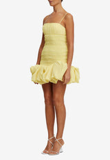 Acler Welland Pleated Mini Dress AS2404134DYELLOW