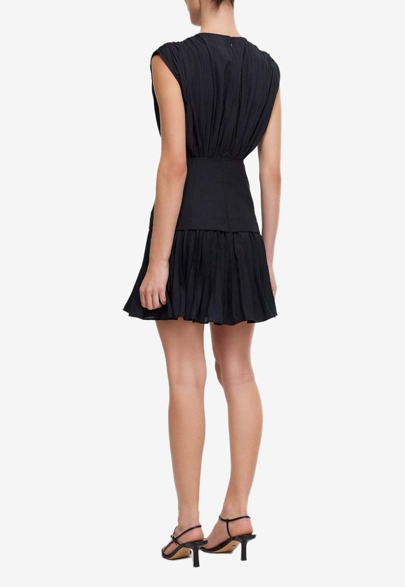 Acler Seabrook Pleated Mini Dress AS2404209D-BLACKBLACK