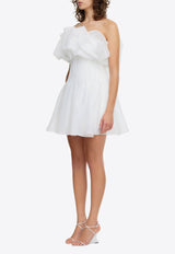 Acler Clements Strapless Ruffled Mini Dress White AS2407043D-IVORYIVORY