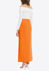 Acler Balderstone High-Waist Maxi Skirt Orange AS2407174S-F1-NEONTANGERINEORANGE