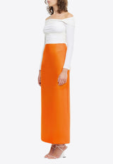 Acler Balderstone High-Waist Maxi Skirt Orange AS2407174S-F1-NEONTANGERINEORANGE