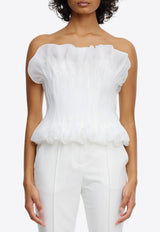 Acler Clements Strapless Top White AS2407180T-IVORYIVORY