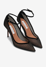 Aquazzura Asha 80 Mesh Pumps ASHMIDP0-MWD000 BLACK
