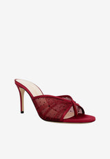 Andrea Wazen Astrid 85 Crystal Embellished Tulle Mules Bordeaux ASTMU085STGHBOR-PS26_BORDEAUX