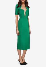 Atoir Kennedy Tailored Midi Dress Green AT230857GREEN