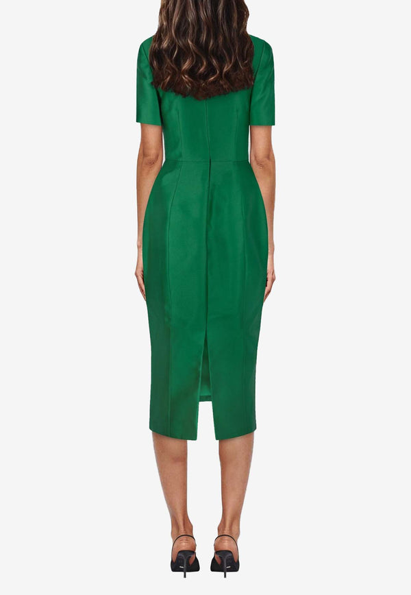 Atoir Kennedy Tailored Midi Dress Green AT230857GREEN