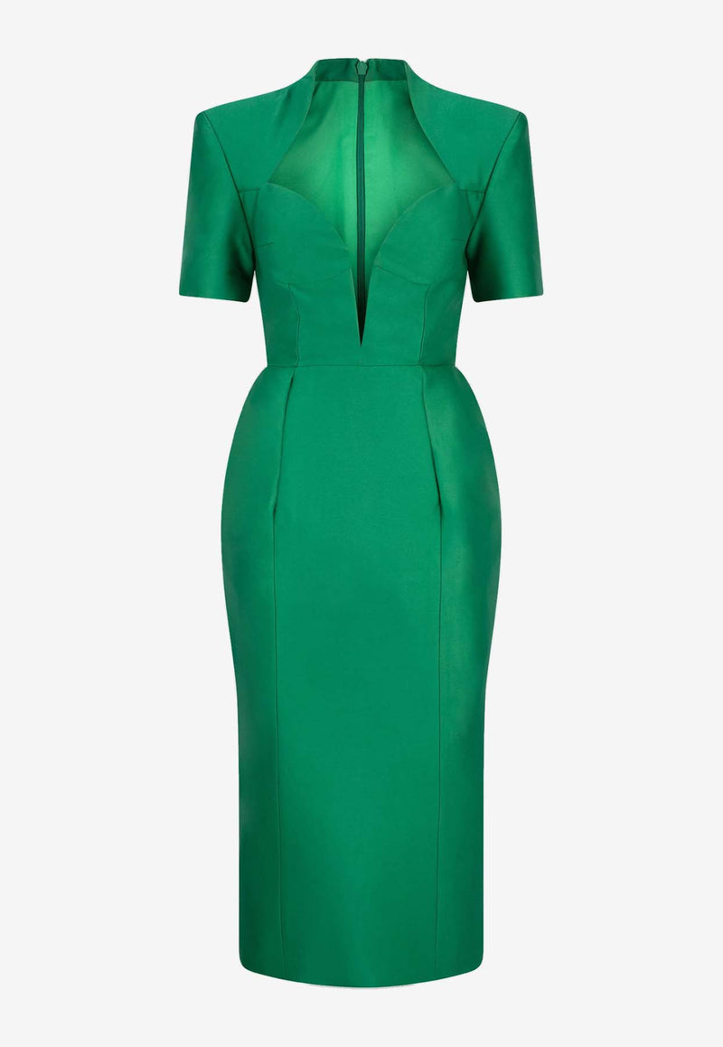 Atoir Kennedy Tailored Midi Dress Green AT230857GREEN