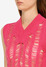Andersson Bell Wool-Blend Knitted Sleeveless Top ATB989WWO/N_ABELL-FUPINK