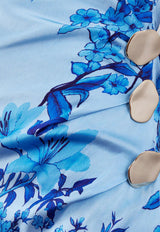 Borgo de Nor Atlantis One-Shoulder Midi Dress Multicolor ATLANTIS_BLUE MULTI