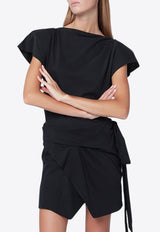 Isabel Marant Sebani Asymmetric Top Black ATS0097FAA1N41I/R_ISAMA-01BK