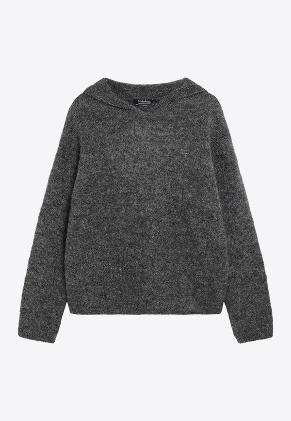 S Max Mara Attuale Mohair Hooded Sweater  Gray ATTUALEWO/R_MAXS-003