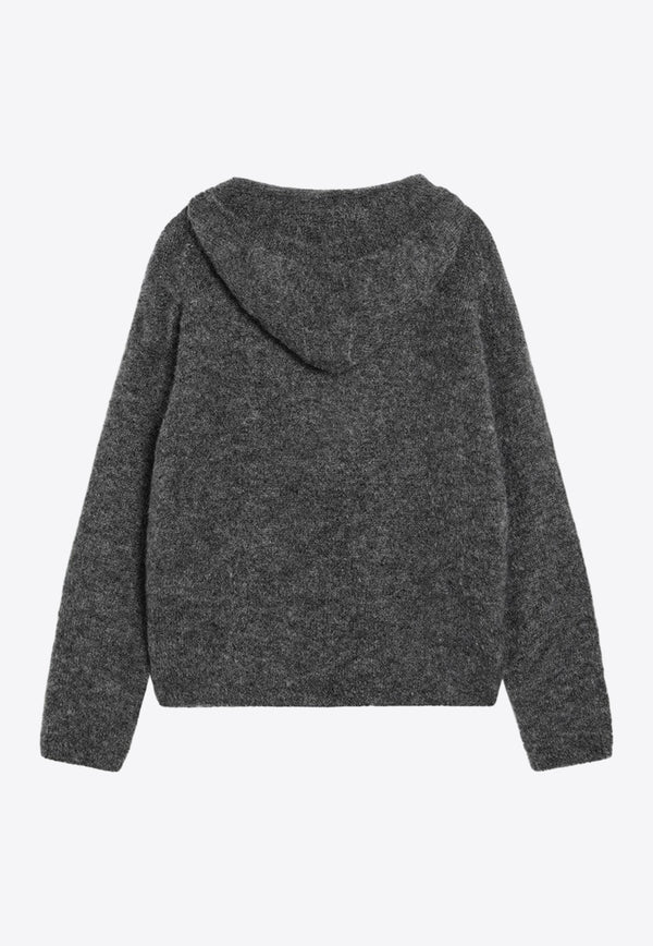 S Max Mara Attuale Mohair Hooded Sweater  Gray ATTUALEWO/R_MAXS-003
