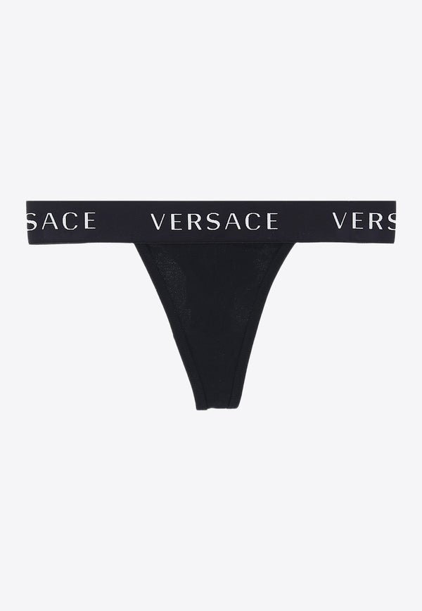 Versace Logo Lettering Thong Black AUD04070-AC00058-A1008