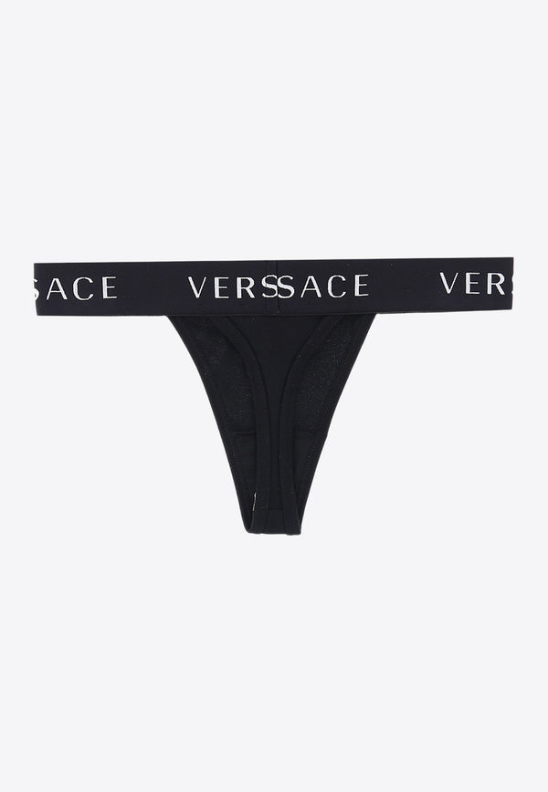 Versace Logo Lettering Thong Black AUD04070-AC00058-A1008