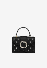 Malone Souliers Mini Audrey Crystal Embellished Top Handle Bag AUDREY MINI 49 BLACK/BLACK