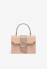Malone Souliers Small Audrey Raffia Top Handle Bag AUDREY SMALL 47 LINO/TAUPE