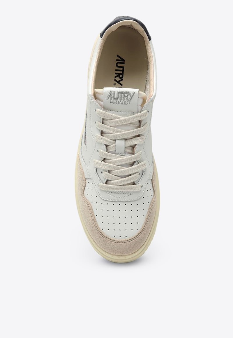 Autry Medalist Leather and Suede Sneakers White AULMLS28/P_AUTRY-LS28