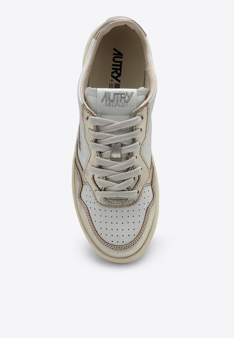 Autry Medalist Leather and Suede Sneakers White AULWWB16/P_AUTRY-WB16