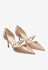 Jimmy Choo Aurelie 65 Pearl-Embellished Pumps in Patent Leather Ballet Pink AURELIE 65 XKM BALLET PINK/WHITE