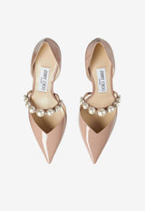Jimmy Choo Aurelie 65 Pearl-Embellished Pumps in Patent Leather Ballet Pink AURELIE 65 XKM BALLET PINK/WHITE