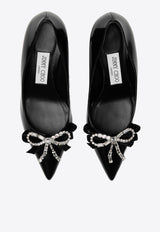Auria 70 Velvet and Crystal Bow Pumps