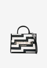 Jimmy Choo Small Avenue Tote Bag AVENUE S TOTE CZP BLACK/WHITE/NEUTRAL/LIGHT GOLD